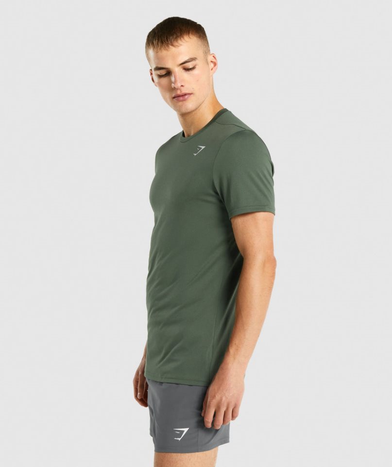 Koszulki Gymshark Arrival Męskie Zielone | PL 701LHK